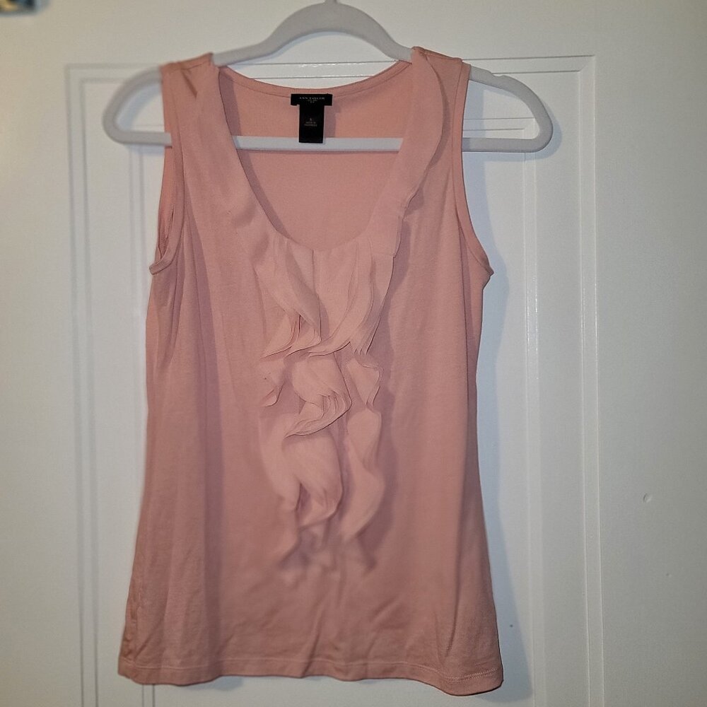 Ann Taylor Ruffle Front Tank Top